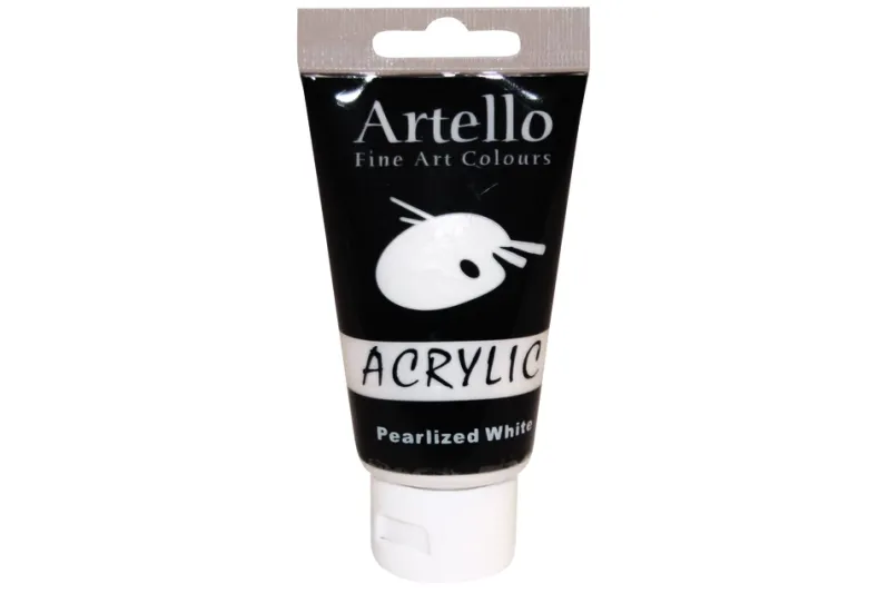 Akrylmaling Artello hvid pearlized 75ml