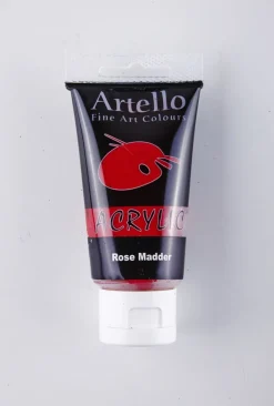 Akrylmaling Artello rose alizarin rød 75ml