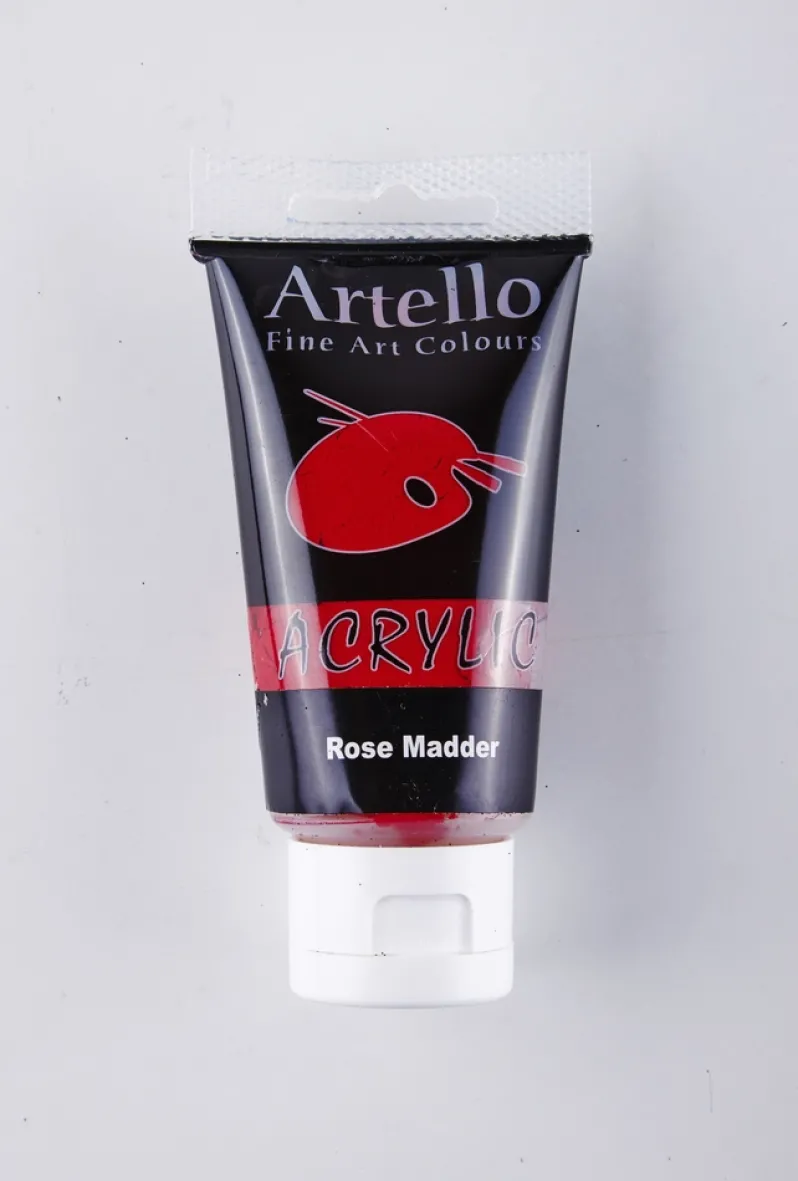 Akrylmaling Artello rose alizarin rød 75ml