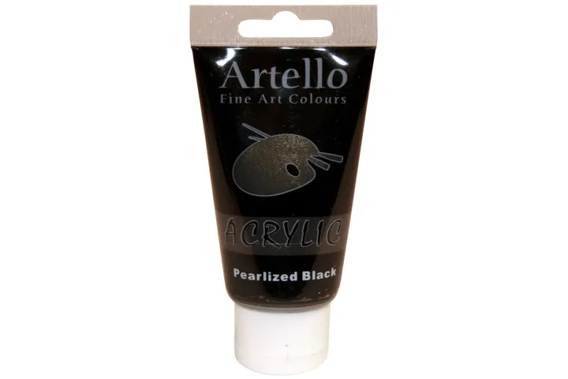 Akrylmaling Artello sort pearlized 75ml