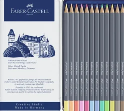 Akvarel farveblyant Faber-Castell 12 ass pastelfarver 3,3 mm