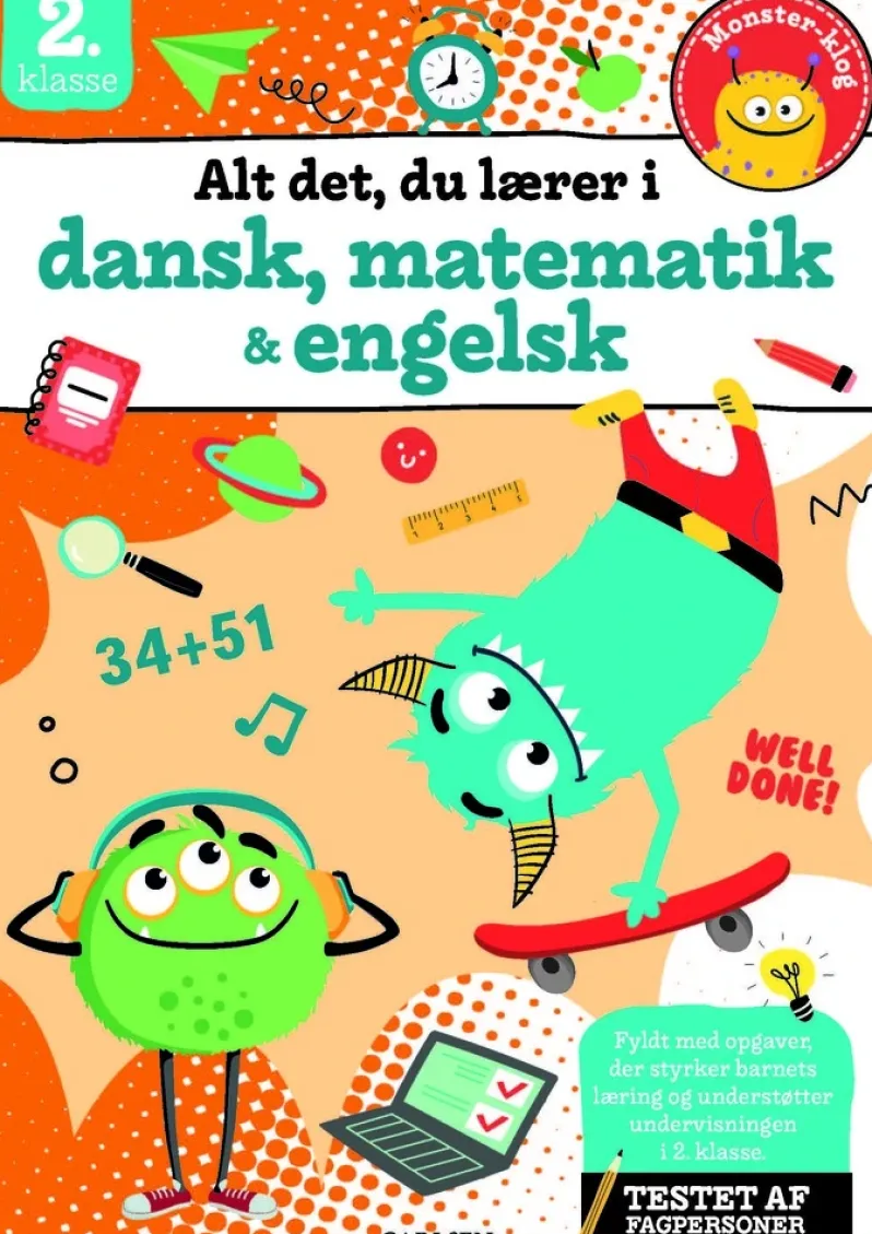 Alt det, du lærer i dansk, matematik & engelsk - 2. klasse
