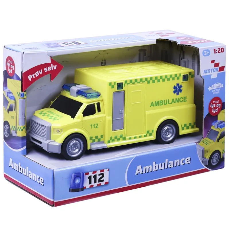 Ambulance med lys og lyd