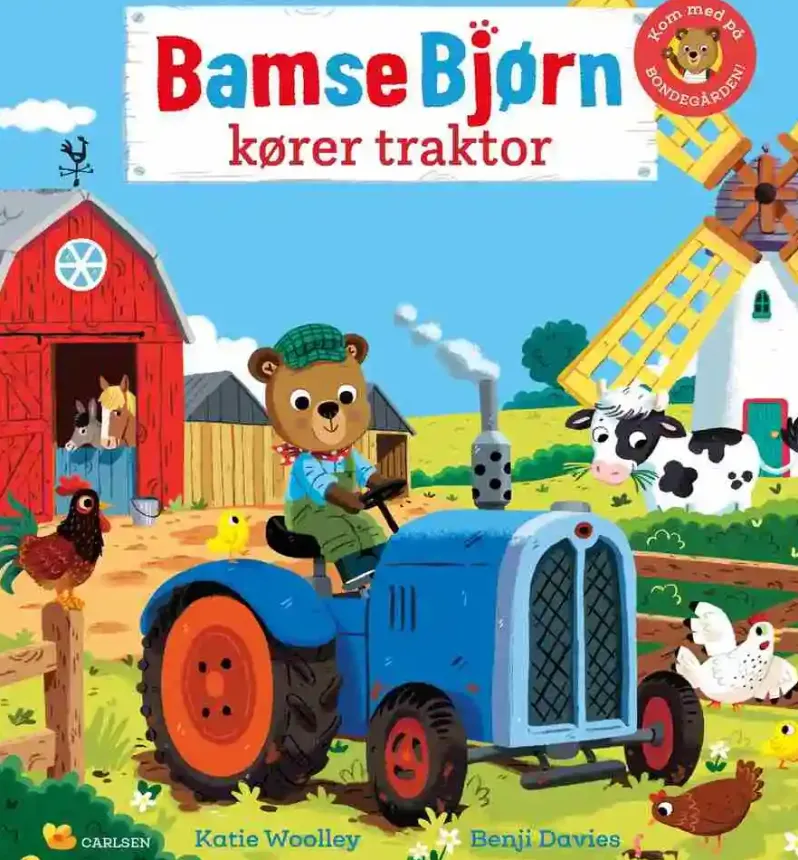 Bamse Bjørn kører traktor