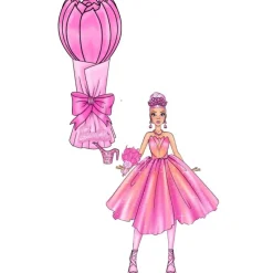 Barbie Flower Reveal lyserød tulipan