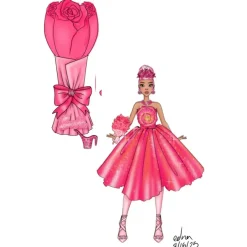 Barbie Flower Reveal rød rose
