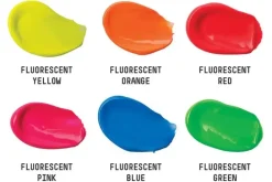 Basics acrylic colour set 6x118ml fluorescent row