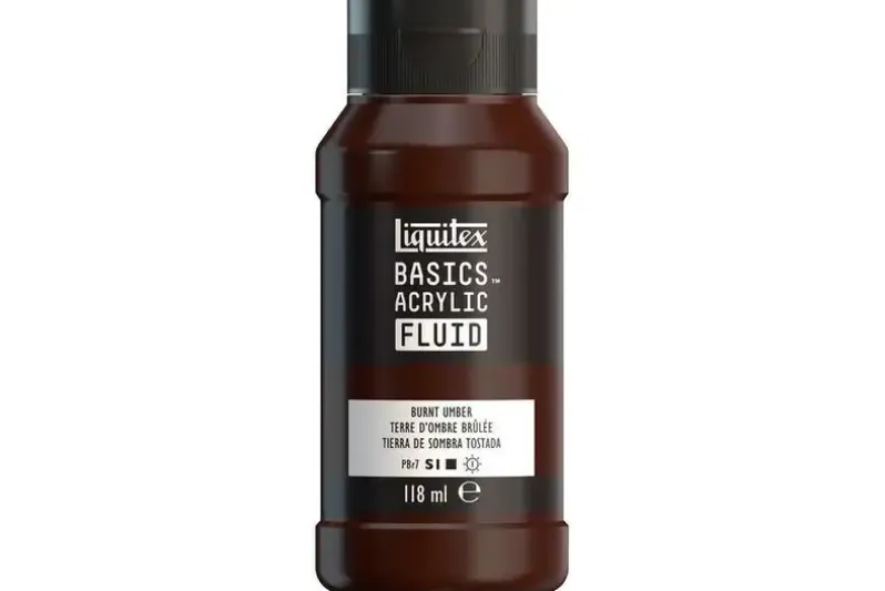 Basics fluid 118ml burnt umber row 128