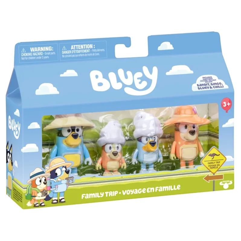 BLUEY Holiday Figure 4-pak Familetur