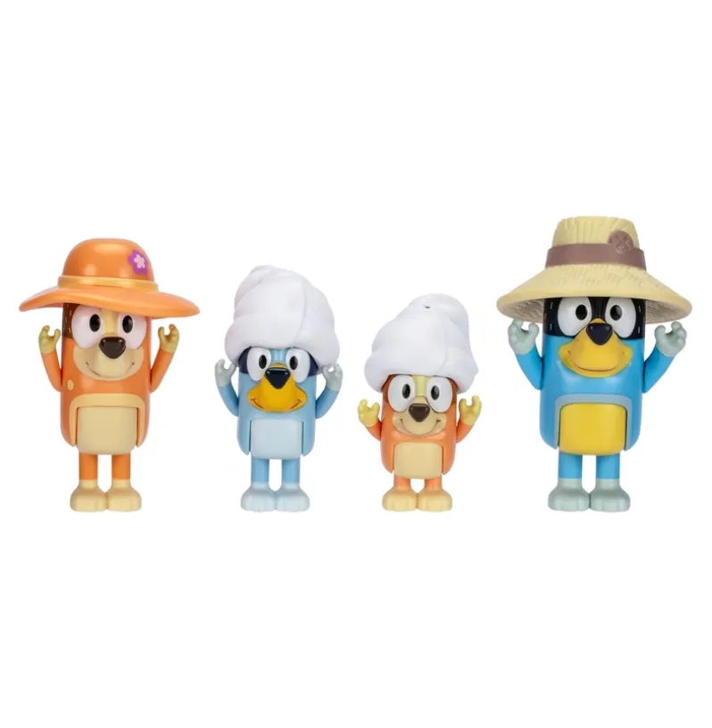BLUEY Holiday Figure 4-pak Familetur