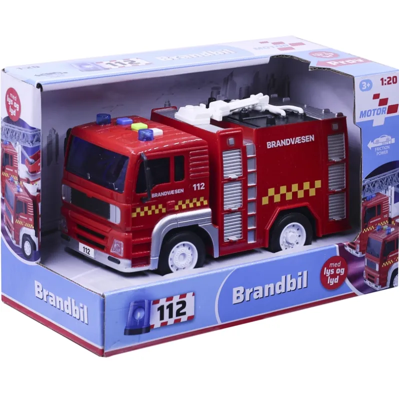 Brandbil med lys og lyd 18 cm ass