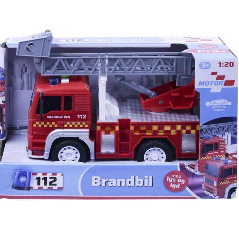 Brandbil med lys og lyd 18 cm ass