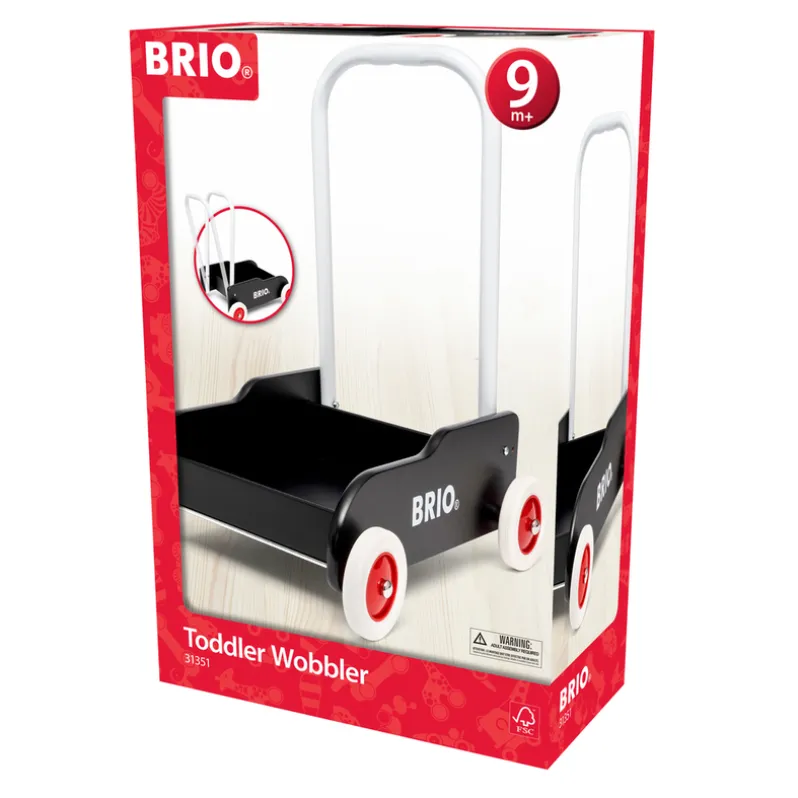 BRIO 31351 Lære-gå-vogn, sort