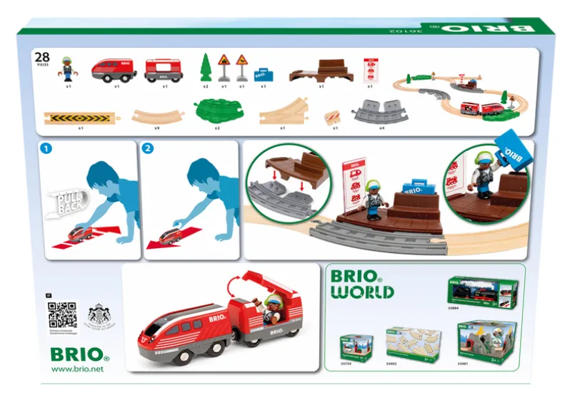 BRIO 36102 Pull Back Togsæt