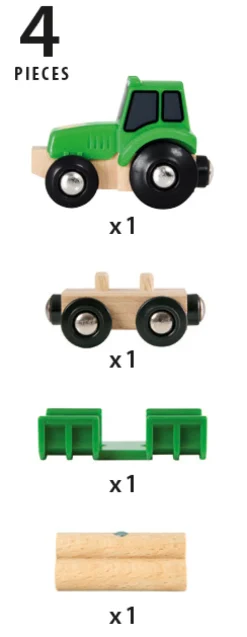 BRIO 33799 Traktor m/vogn og tømmer