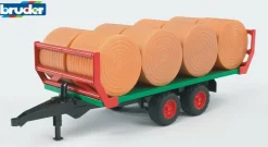 Bruder Balletrailer med 8 rundballer