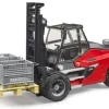 Bruder Linde HT160 gaffeltruck med palle og pallebure