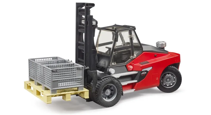 Bruder Linde HT160 gaffeltruck med palle og pallebure