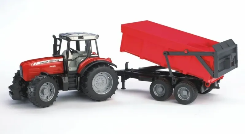 Bruder Massey Ferguson 7480 traktor med tipvogn