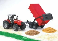 Bruder Massey Ferguson 7480 traktor med tipvogn