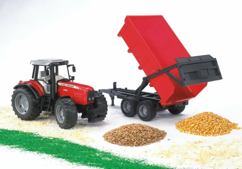 Bruder Massey Ferguson 7480 traktor med tipvogn