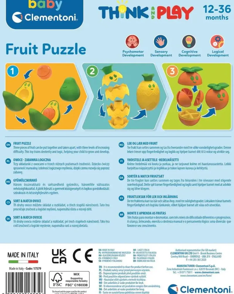 Clementoni Think and Play - Fruit puzzle