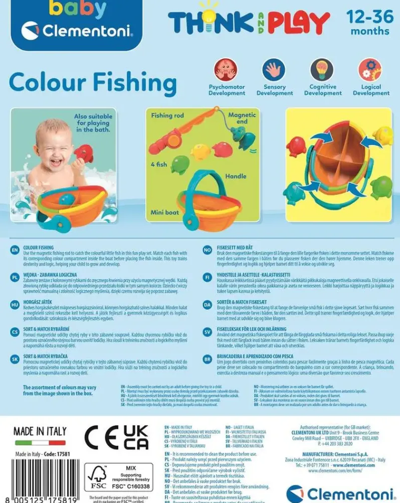 Clementoni Think and Play - Colour Fishing set