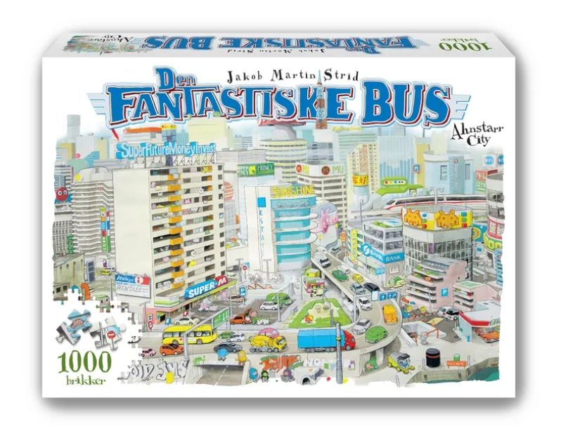 Den fantastiske bus - Ahnstarr City. Puslespil 1000 brikker