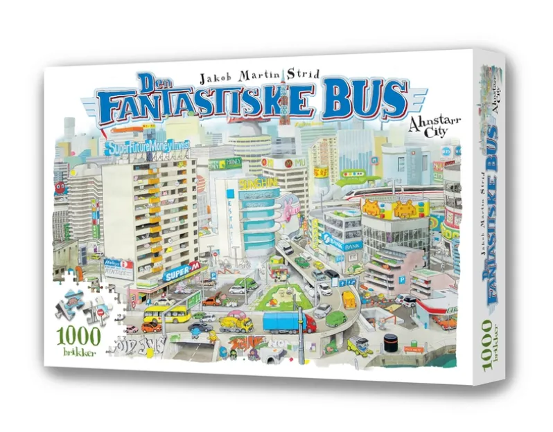 Den fantastiske bus - Ahnstarr City. Puslespil 1000 brikker