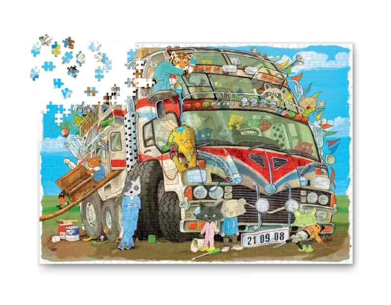 Den fantastiske bus - puslespil 1000 brikker