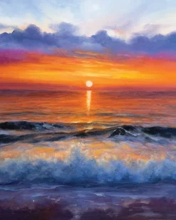 Diamond art hav M/solnedgang 40 x 50 cm