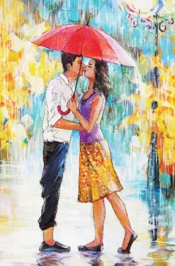 Diamond art par m/paraply 20 x 30 cm