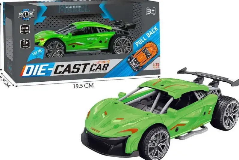 Die-Cast pull-back bil grøn