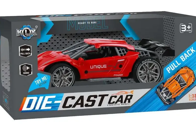 Die-Cast pull-back bil rød