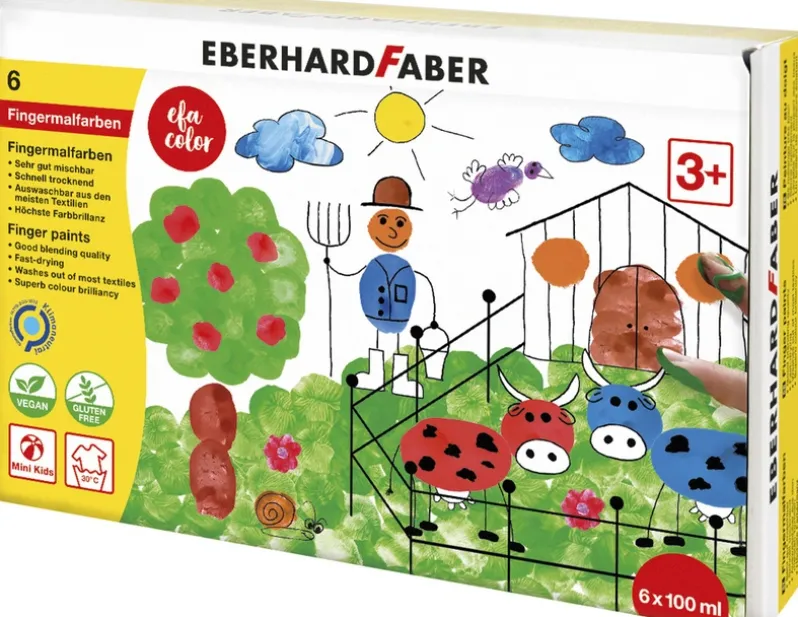 Eberhard Faber Fingermaling 100 ml 6 ass farver