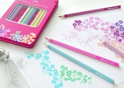 Farveblyant Faber-Castell sparkle 12 farver tinæske