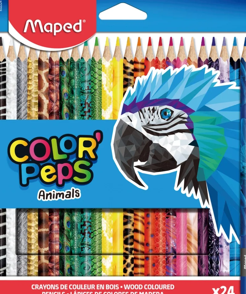 Farveblyant Maped colorpeps animals 24