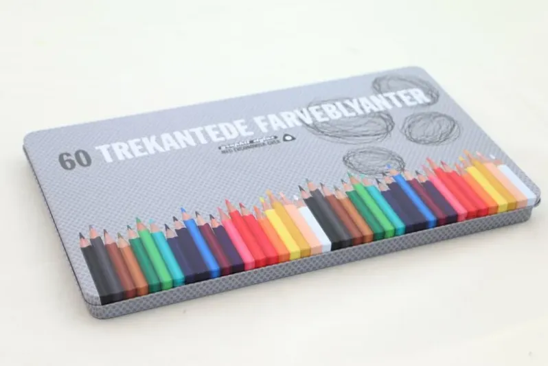 Farveblyanter graphit stylus m/60 stk metalæske