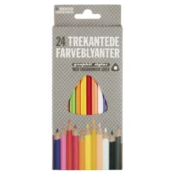 Farveblyanter graphit stylus 24 stk