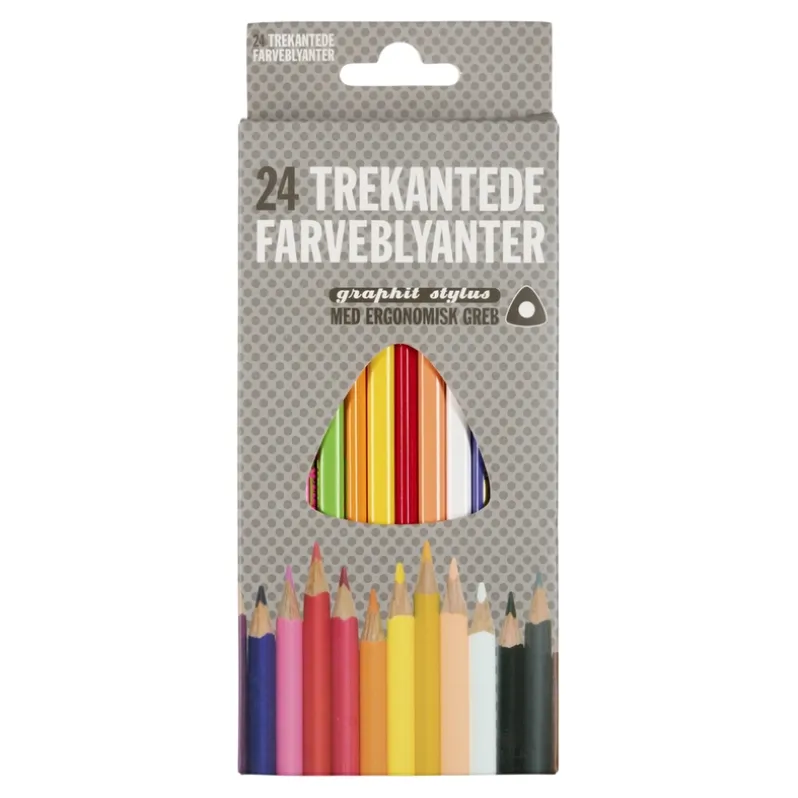 Farveblyanter graphit stylus 24 stk
