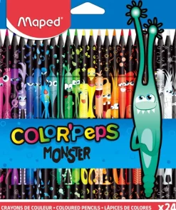 FARVEBLYANTER MAPED MONSTER SORTE 24 STK