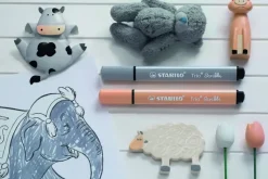Fiberpen Stabilo trio scribbi sæt 8 ass.