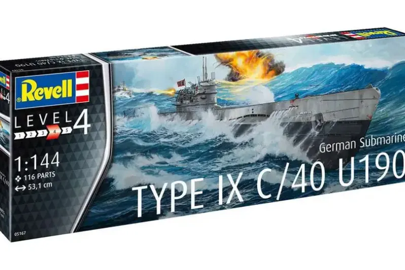 German Submarine Type IX C/40 (U190) 1:144