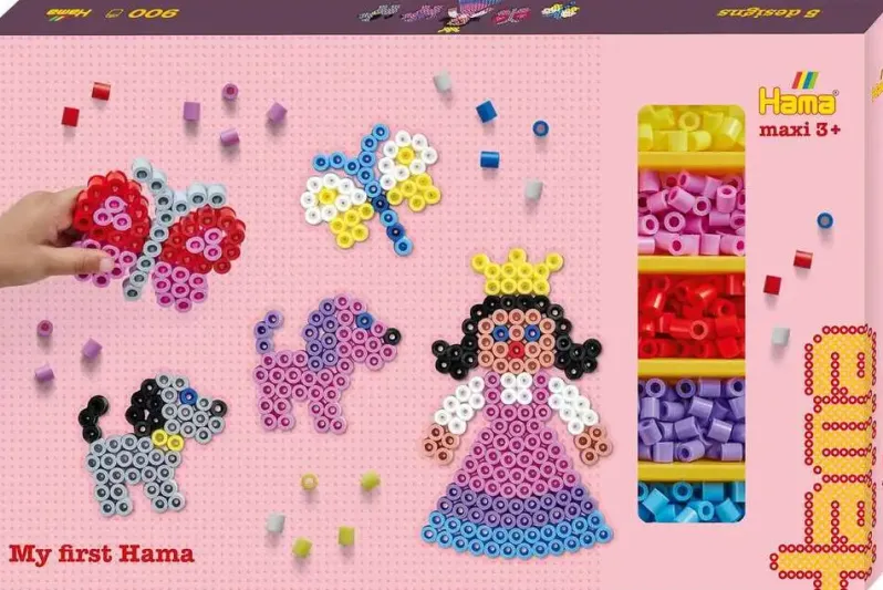Hama maxi gigant gaveæske m/900 perler+3 plader