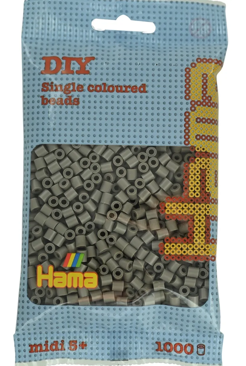Hama midi perler 1000 stk gråbrun 117