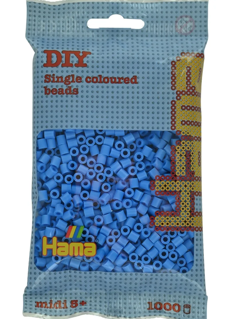 Hama midi perler 1000 stk klar blå 119