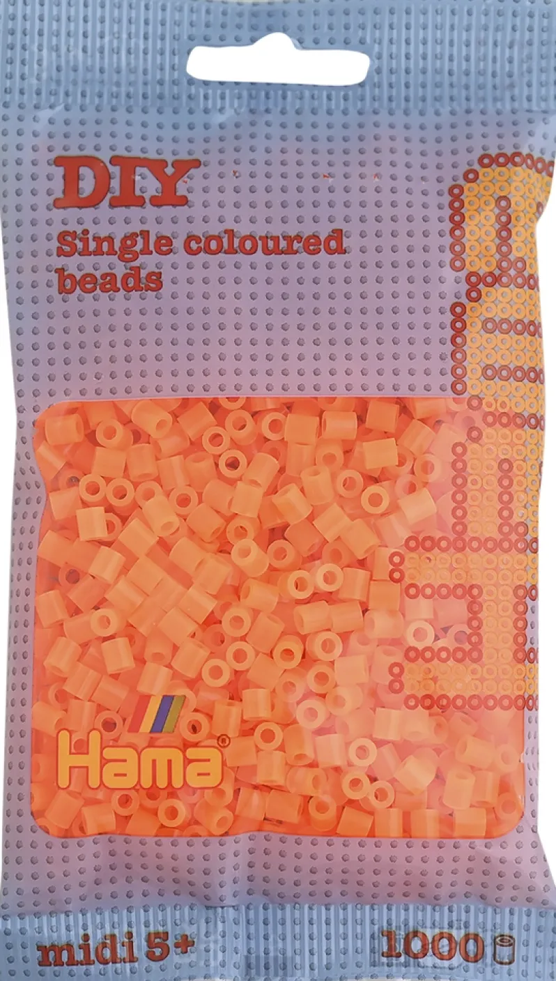 Hama midi perler 1000 stk neon orange 38