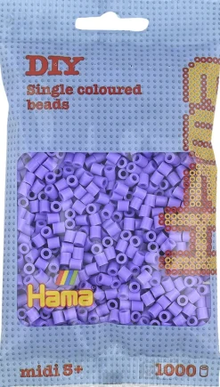 Hama midi perler 1000 stk pastel lilla. 45