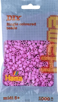 Hama midi perler 1000 stk. pastel pink 48