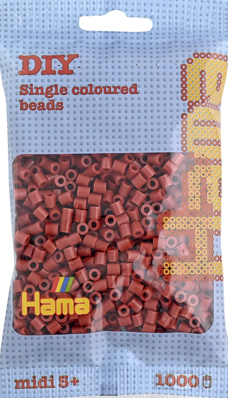 Hama midi perler 1000 stk rødbrun 20